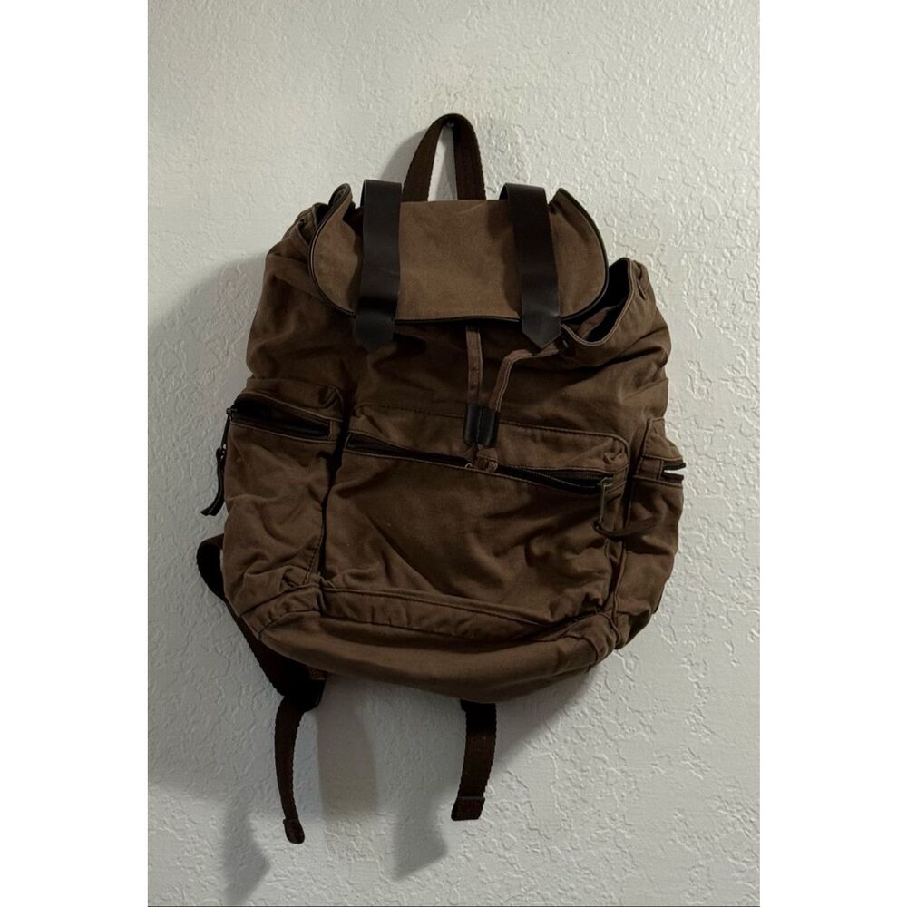 Duluth Trading Co. brown  Backpack‎  gorpcore hiking canvas bag